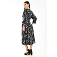 thumbnail image 3 of Vestido estampado hojas Roman Fashion /Juvenil, 1002 (Negro) negro G, 3 of 5