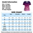 thumbnail image 2 of WTOBBY Women's Fashion V-Neck Short Sleeve Workwear with Pockets and Side Slits, Halloween Printed Tops Featuring Bat and Pumpkin Graphics for Caregiver Uniforms, Perfect for Nursing,Purple 2XL, 2 of 4