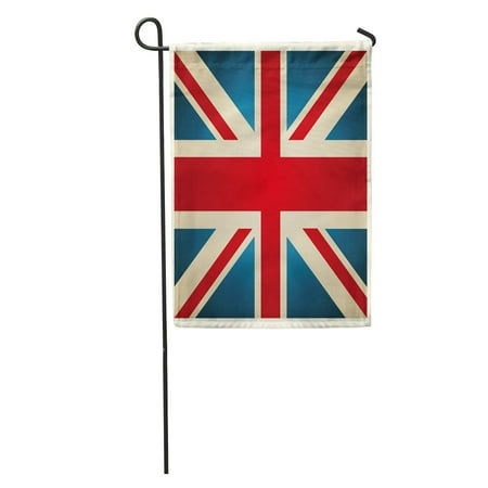 Union Lighting And Furniture LADDKE Blue Union Vintage British Flag Red Jack United Kingdom Pattern Light Garden Flag Decorative Flag House Banner 12x18 inch ()