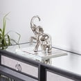 thumbnail image 2 of 7" x 11" Silver Ceramic Elephant Sculpture, by DecMode, 2 of 8
