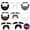 Style1, variant on Self Adhesive Fake Mustache and Beard Set, Novelty Eyebrows and Mustache Props for Halloween Themed Parties Funny Costumes Accessories (Style 1)