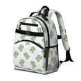 thumbnail image 2 of LightGreen Cartoon Dinosaurs Pattern Cute School Backpack Bag for School with Padded Back and Adjustable Shoulder Straps 15.25"x11.5"x5.25", 2 of 5