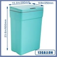 thumbnail image 3 of 13 Gallon Kitchen Trash Can, Automatic Trash Can 50L Garbage Bin Touch Free Trash Can with Lid High-Capacity Waste Bins for Bedroom Bathroom Home Office Plastic Sensor Trash Can, Blue-Set of 2, 3 of 7