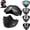 Black, variant on Detachable Full Face Goggle Mask, Anti-Fog Grass Cutting Mask with Sponge Pad, for Welding, Riding and Mowing Protection