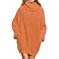 thumbnail image 1 of LAICAIW Robe Chandail Longue Ample à Col Roulé Oversize pour Femmes, 1 of 7