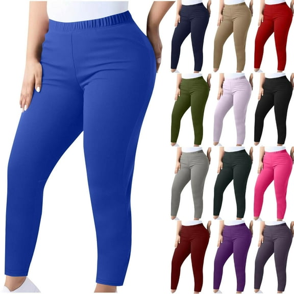 Joggers Yoga Athletic Pants for Women Split Yoga Pants With Elastic Waistband Solid Color Leggings Yoga Pants for Women