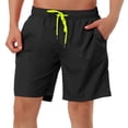 thumbnail image 1 of Pantalones cortos de playa Lars Amadeus Traje de baño con forro de malla cordón Negro 34, 1 of 6
