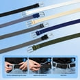 thumbnail image 6 of Mens belts, 2-pack woven golf casual belts, mens elastic band casual jeans gifts., 6 of 7