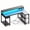 Black, variant on Demi Bonn 47 Inch L-Shaped Gaming Desk, LED Light & Charging Port, Gaming Room & Home Office, Green, Black