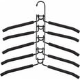 thumbnail image 1 of Perchas para ropa antideslizantes 5 en 1, percheros multicapa que ahorran espacio para pantalones, jeans LYLM, 1 of 5