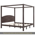 thumbnail image 4 of King Size Canopy Platform Bed with Headboard and Support Legs, Brown Wash, 4 of 10