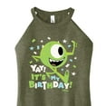thumbnail image 3 of Disney Monsters Inc - Mike Yay It's My Birthday - Juniors High Neck Tank Top, 3 of 5
