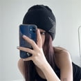 thumbnail image 4 of Women Slouchy Beanie Hat with Rhinestone Skulls Beanies Chunky Ski Cap Winter Warm Knit Hat, 4 of 7