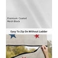 thumbnail image 6 of 4th of July RV Awning Sun Shade Screen 9'X7' US Flag Mesh Sunscreen Stars Patriotic Buffalo Check Awning Shade Screen with Zipper UV Blocker Completed Kits Outdoor Canopy for RV Motorhome Camper, 6 of 7