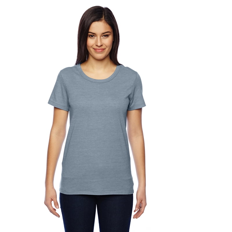 19400 Ladies Ideal T-Shirt - Eco Tr Blue Fog - Large - Walmart.com