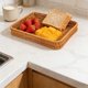 thumbnail image 5 of CaiYueKe Plastic Woven Storage Basket Tray for Kitchen Fruit Vegetables Snacks Candy Bread Organization Multi Functional Home Decor Imitation Vines Rattan Style, 5 of 7