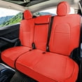 thumbnail image 2 of For 2020-2024 Tesla Model Y FH Group Faux Leather Custom Fit Car Seat Covers Rear Seat - Solid Red, 2 of 4