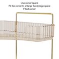 thumbnail image 4 of 2 Tier Metal Shelf Corner Bathroom Countertop Organizer For Cosmetics Skin Care Makeup Tools, With 2 Layers, 4 of 8