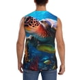thumbnail image 4 of Balery Ice Blue Ocean Sea Turtle Camisetas sin mangas para hombre, absorbe la humedad y protege contra el mal olor.-Medium, 4 of 7