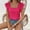 Hot Pink, variant on Womens Summer Shirts Women's 2024 Summer Ruffle Cap Sleeve Blouse Square Neck Textured Shirt Dressy Casual Tops(Red,Xl)