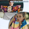 thumbnail image 6 of Bulopur Hippie Flower Car Seat Towel Cover After Gym Breathable Sweat Carseat Protector for Yoga Beach Hiking Easy to Install Athletic Running Towel Gift for Holiday, 6 of 7
