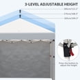 thumbnail image 6 of 10' x 10' Cream Pop Up Canopy Tent with 3 Sidewalls, Leg Weight Bags & Carry Bag, Height Adjustable Instant Party Tent Event Shelter Gazebo for Garden & Patio, 6 of 8