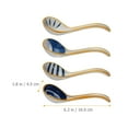 thumbnail image 3 of MasteelfCA 4Pcs Japanese Style Ceramic Soup Spoons Dumpling Porcelain Spoons Tableware, 3 of 8