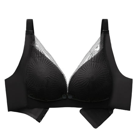 GZWYHT Wireless Bras Clearance Bralettes for Women Women s Hands Free Pumping Bra Maternity Nursing Adjustable Nursing Bra Bras for Women Front Closure Bras Push Up Bra Black XL