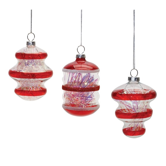 Melrose International Ornament (Set of 12) 4"H Glass