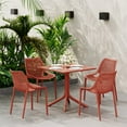 thumbnail image 4 of WestinTrends Playa 31.5" Square Plastic Outdoor Patio Dining Table, Red, 4 of 13