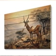 thumbnail image 2 of Designart "beautyful Antelope III" Animals Print on Natural Pine Wood, 2 of 5
