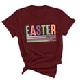 thumbnail image 2 of Edvintorg Easter Shirt Womens Clearance Fashion Funny Print Harajuku Shirts Short Sleeve Round Neck T-Shirt Blouse&nbsp;Basic Tee Tops, 2 of 3