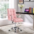 Topeakmart Height Adjustable Office Chair PU Leather Swivel Computer