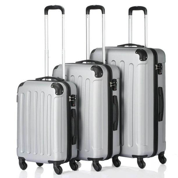 Zimtown - 3PCS 20/24/28 Luggage Travel Set Bag ABS Trolley Hard Shell ...