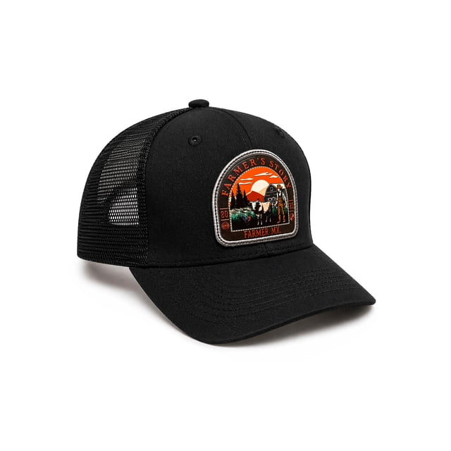 Knite Gorra Vaquera Farmer Barn Sunset Negro con Malla Transpirable Ajustable