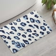 thumbnail image 2 of White and Blue Of Leopard Print Bathroom Rugs Mat,Non Slip Microfiber Bathroom Rug,Rubber Backing,Soft Bathroom Mats for Bathroom Floor,Tub and Shower,17x27in(43x68cm), 2 of 5