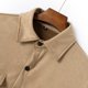 thumbnail image 5 of Blusa y camisa de manga larga con cuello vuelto para hombre, de gamuza, con solapa, botones y bolsillo, informal, de manga larga, sin capucha, para hombre, 5 of 8