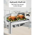 thumbnail image 3 of Kojooin Ensemble de Buffet à Réchaud 9QT, Serveur de Buffet en Acier Inoxydable avec Couvercle Visible et Accessoires, 3 of 7