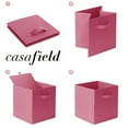 thumbnail image 6 of Casafield Set of 6 Fabric Storage Cube Bins, Hot Pink - 11" Collapsible Foldable Cloth Baskets for Shelves and Cubby Organizers, 6 of 8