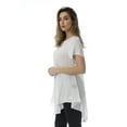 thumbnail image 2 of Riviera Sun Lace-Up Casual Tunic Top with Embroidery (White, Medium), 2 of 3