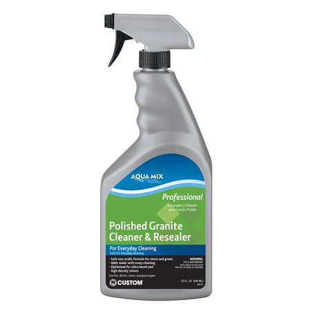 CUSTOM BLDG PRODUCTS Polished Granite Cleaner & Resealer, Ready-to-Use, 1-Qt. AMGCRQT