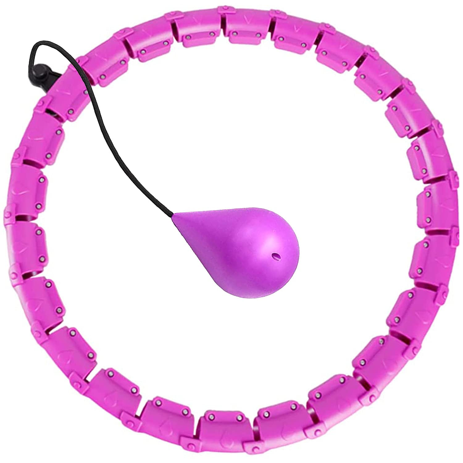 Smart Weighted Hoola Hoops 24 Sections Detachable 360 Degree 2 in 1 Abdomen Fitness Massage Hoola Hoop for Kids Adults Weight Loss