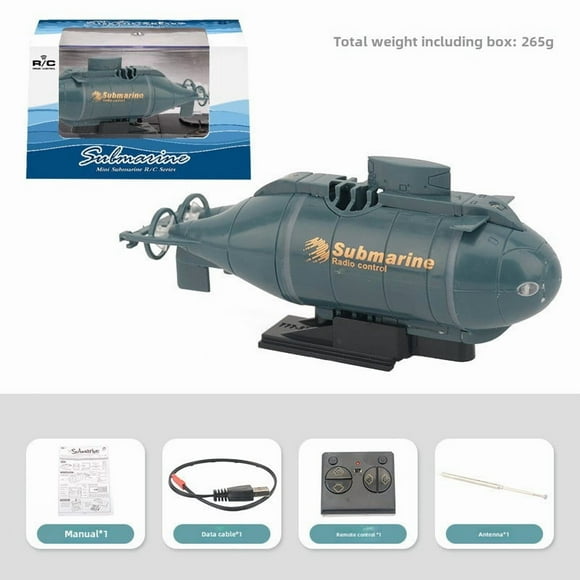 Zhilei Blue Mini RC Submarine Boat: 6-Channel Wireless Remote Control Toy with Rechargeable Battery, Forward/Reverse/Left/Right Functions, Ideal for 7-14 Year Old Boys, Interactive Parent-Child Play,