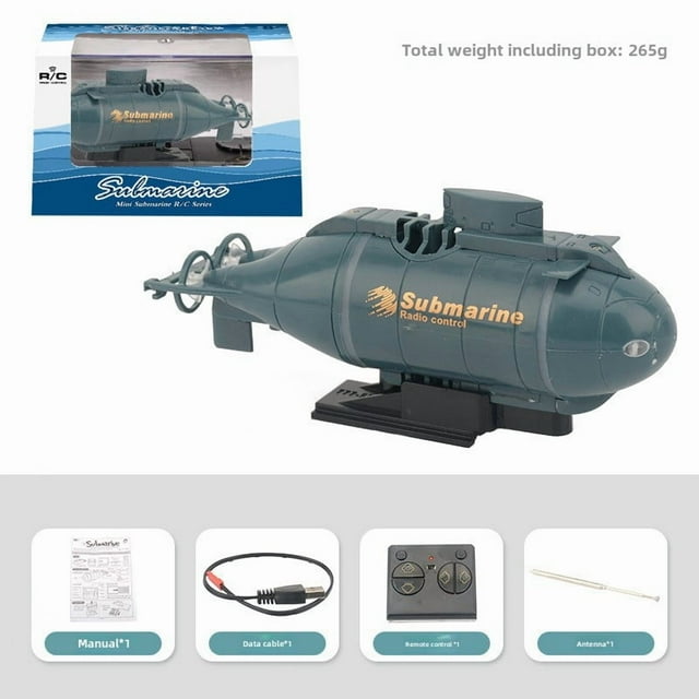Zhilei Blue Mini RC Submarine Boat: 6-Channel Wireless Remote Control Toy with Rechargeable Battery, Forward/Reverse/Left/Right Functions, Ideal for 7-14 Year Old Boys, Interactive Parent-Child Play,