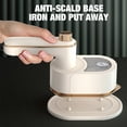 thumbnail image 3 of Travel Steamer, Steamer for Clothes, 1200W Clothes Steamer with 10-Second Fast Heat Up, LED Display and 180° Rotatable Handle, Ceramic Soleplate for Travel Home and Office（White）, 3 of 7