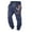 Navy, variant on Men's Baggy Sweatpants Casual Drawstring Elastic Waist Aztec Sports Pocket Flag Graphic Street Cuffed Joggers Pants Khaki M
