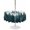 Green, variant on Outdoor Tablecloth with Umbrella Hole for Patio/Picnic/Party/Camping, Dark Green Pine Forest Waterproof Table Cloth Round Cover Washable, Misty Tree Clouds Nature (Dia 54")