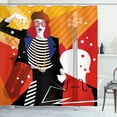 thumbnail image 1 of Ambesonne Abstract Woman Shower Curtain, Music Theme, 69"Wx70"L, Vermilion Multicolor, 1 of 3