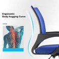 thumbnail image 2 of BestOffice Ergonomic Office Chair Executive Mesh, Lumbar Support Armrest Modern Mid Back Rolling Swivel for Adults, Blue, 2 of 7