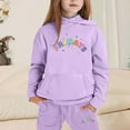 thumbnail image 2 of MIXUE Baby Girls Outfit Sets Boys 2 Pieces Sweatsuits Ocean Graphic Pullover Hoodie Tops Sweatpants Fashion Tracksuit Activewear,Purple,1-2 Years, 2 of 4